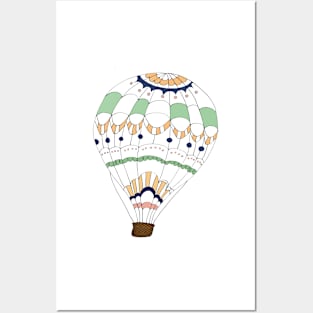 hot air balloon Posters and Art